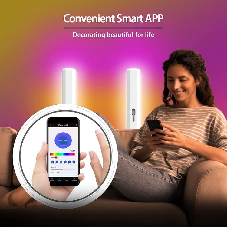 2pcs/box RGB Desktop Background Music Rhythm Pickup Ambient Light, Version: Bluetooth(US Plug) - Novelty Lighting by PMC TechLife | Online Shopping South Africa | PMC TechLife | Buy Now Pay Later Mobicred