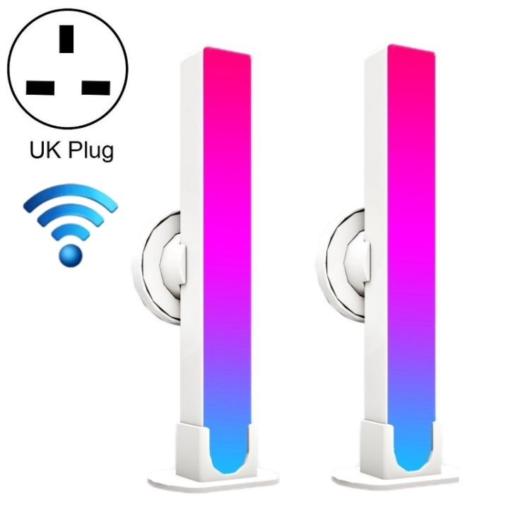2pcs/box RGB Desktop Background Music Rhythm Pickup Ambient Light, Version: WiFi(UK Plug) - Novelty Lighting by PMC TechLife | Online Shopping South Africa | PMC TechLife | Buy Now Pay Later Mobicred