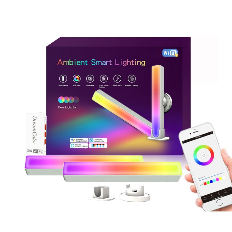 2pcs/box RGB Desktop Background Music Rhythm Pickup Ambient Light, Version: WiFi(US Plug) - Novelty Lighting by PMC TechLife | Online Shopping South Africa | PMC TechLife | Buy Now Pay Later Mobicred