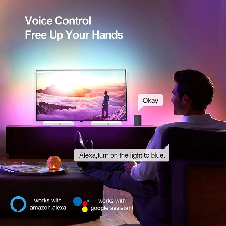 2pcs/box RGB Desktop Background Music Rhythm Pickup Ambient Light, Version: WiFi(US Plug) - Novelty Lighting by PMC TechLife | Online Shopping South Africa | PMC TechLife | Buy Now Pay Later Mobicred