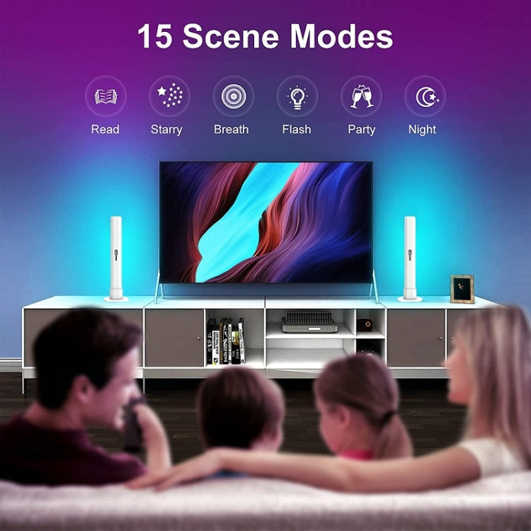 2pcs/box RGB Desktop Background Music Rhythm Pickup Ambient Light, Version: WiFi(US Plug) - Novelty Lighting by PMC TechLife | Online Shopping South Africa | PMC TechLife | Buy Now Pay Later Mobicred