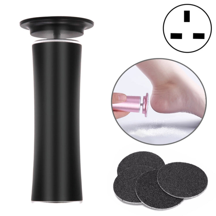 Electric Foot File Speed Adjustable Sandpaper Discs Callus Remover Pedicure Fast Remove Feet Hard Cracked Dry Dead Skin Tool, Plug Type:UK plug(Black) - free shipping - PMC TechLife - Order now!
