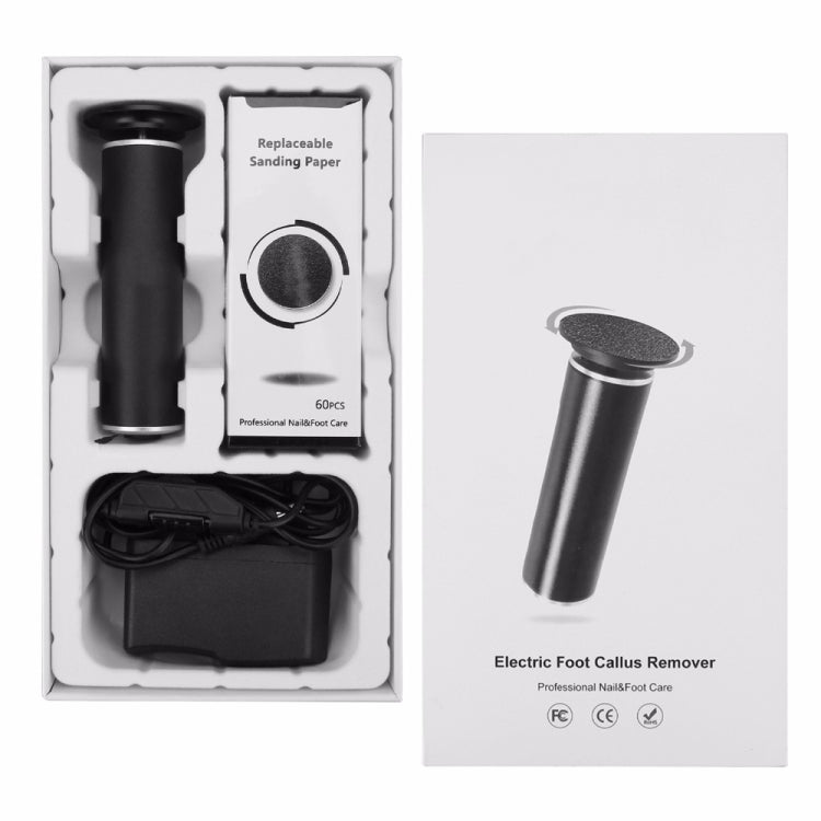 Electric Foot File Speed Adjustable Sandpaper Discs Callus Remover Pedicure Fast Remove Feet Hard Cracked Dry Dead Skin Tool, Plug Type:UK plug(Black) - free shipping - PMC TechLife - Order now!