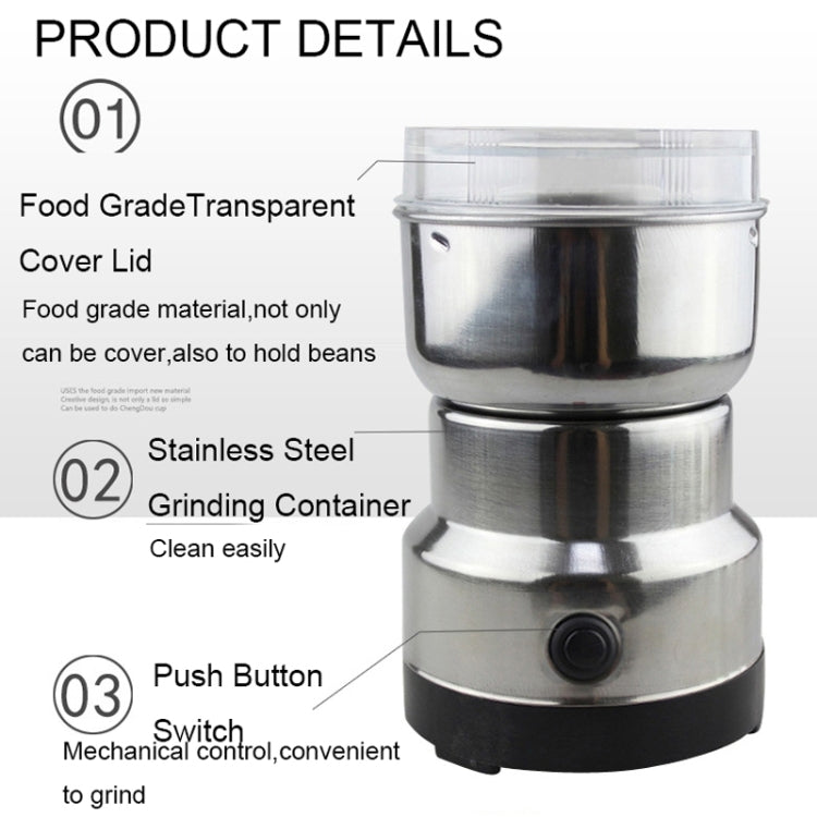 Multi-functional Coffee Grinder Stainless Electric Bean Grinder Herbal Medicine Grinding Machine, EU Plug - free shipping - PMC TechLife - Order now!