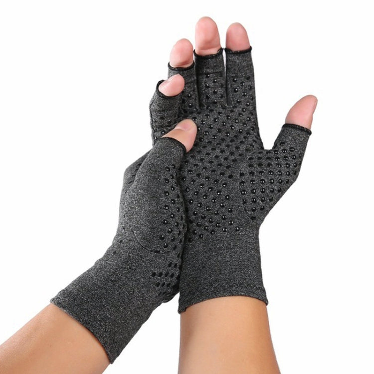 Hemp Gray Dispensing A Pair Sports Breathable Health Care Half Finger Gloves Rehabilitation Training Arthritis Pressure Gloves, Size:S - Safety Gloves by PMC TechLife | Online Shopping South Africa | PMC TechLife