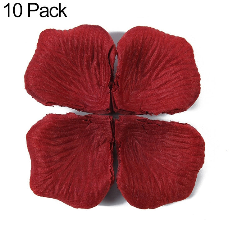 1000pcs / 10 Pack Artificial Wedding Rose Petals Flowers Wedding Decorations(Wine Red) - Decorative Flowers & Wreaths by PMC TechLife | Online Shopping South Africa | PMC TechLife | Buy Now Pay Later Mobicred