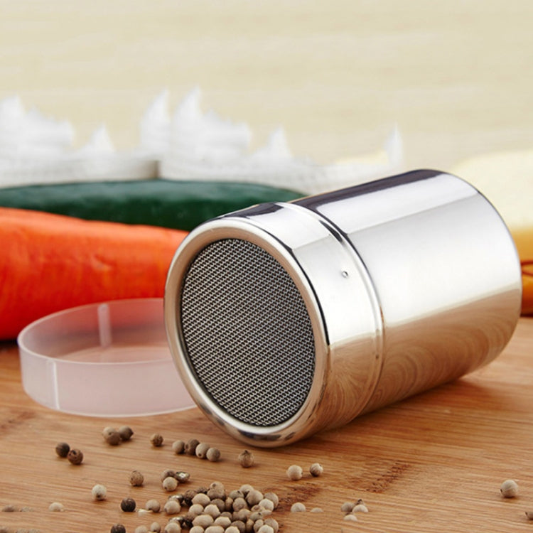 Stainless Steel 304 Dusting Powder Condiment Tank Fine Mesh Barrel Cocoa Powder Household Kitchen Tools - free shipping - PMC TechLife - Order now!