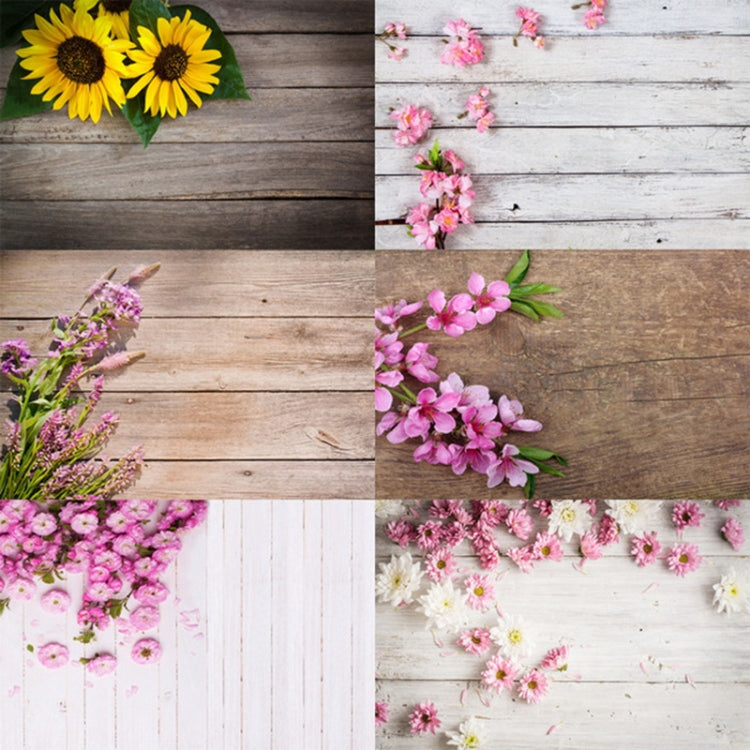 1.25m x 0.8m Wood Grain 3D Simulation Flower Branch Photography Background Cloth(MB26) - Wood Floor by PMC TechLife | Online Shopping South Africa | PMC TechLife
