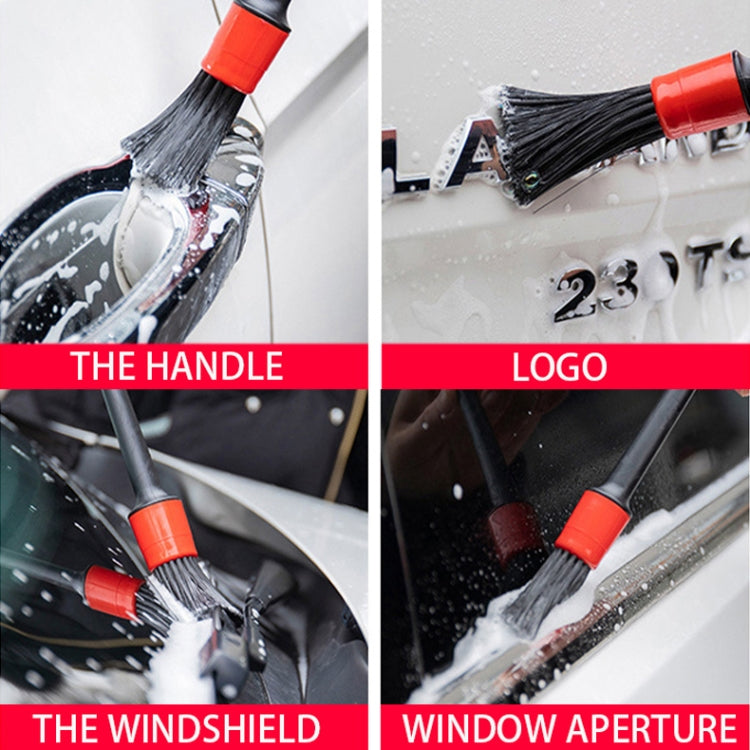 5 in 1 Car Detailing Brush Cleaning Natural Boar Hair Brushes Auto Detail Tools Products Wheels Dashboard,Random Color Delivery - Car washing supplies by PMC TechLife | Online Shopping South Africa | PMC TechLife