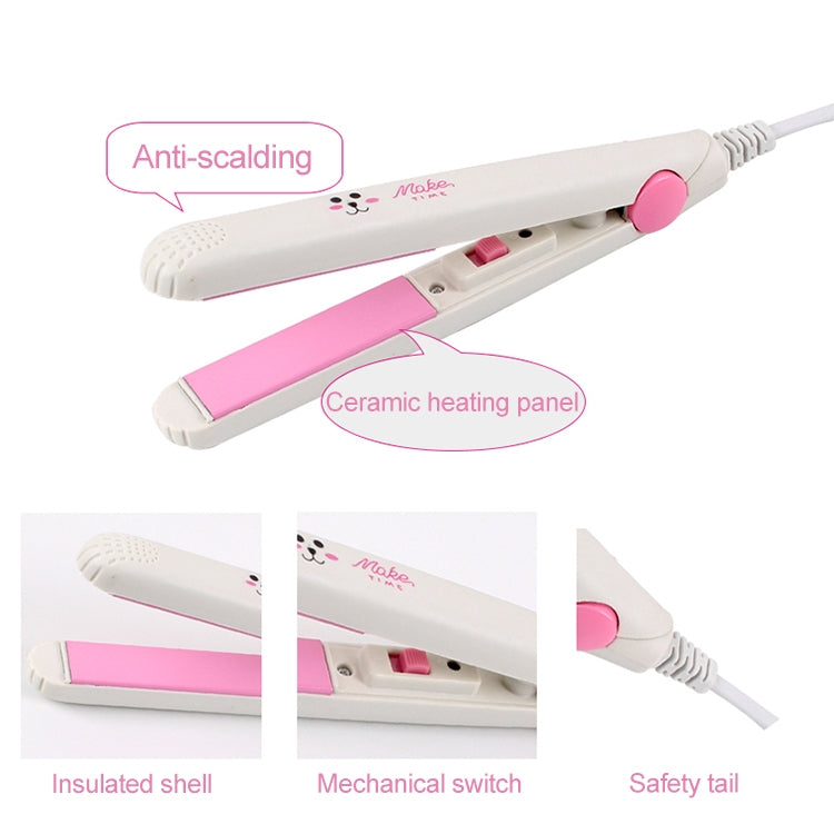 Mini Professional Hair Tools Smoothing Corrugated Travel Straightening Irons(Light Pink Rabit) - free shipping - PMC TechLife - Order now!