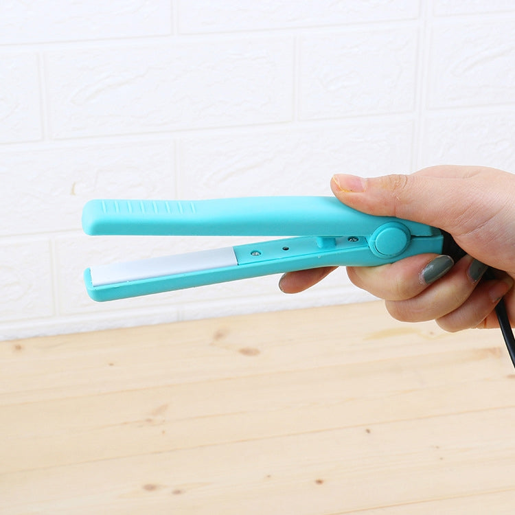 Mini Hair Straightener Ceramic Tourmaline Plates Curler(Blue) - Hair Curler by PMC TechLife | Online Shopping South Africa | PMC TechLife