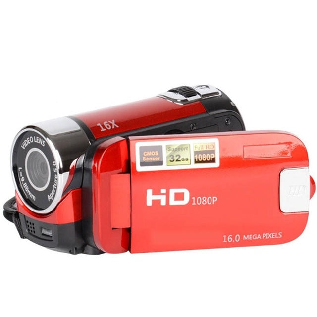 16X Digital Zoom HD 16 Million Pixel Home Travel DV Camera, US Plug(Red) - Video Cameras by PMC TechLife | Online Shopping South Africa | PMC TechLife | Buy Now Pay Later Mobicred