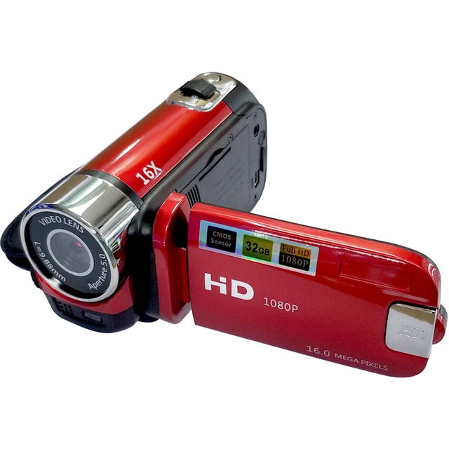 16X Digital Zoom HD 16 Million Pixel Home Travel DV Camera, US Plug(Red) - Video Cameras by PMC TechLife | Online Shopping South Africa | PMC TechLife | Buy Now Pay Later Mobicred