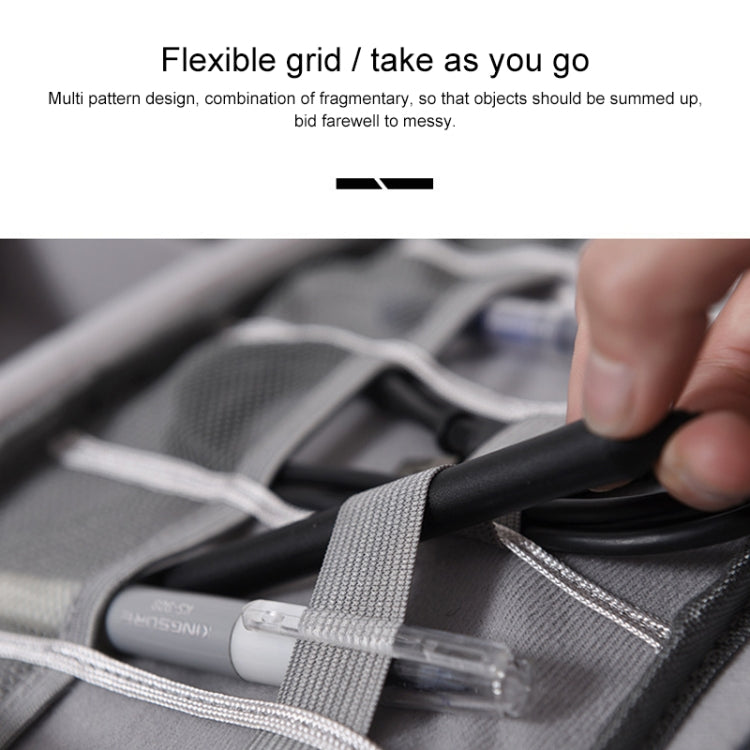 Digital Cable Bag Men Portable Travel Gadgets Pouch Power Cord Charger Headset Organizer(Gray) - Storage Bags by PMC TechLife | Online Shopping South Africa | PMC TechLife