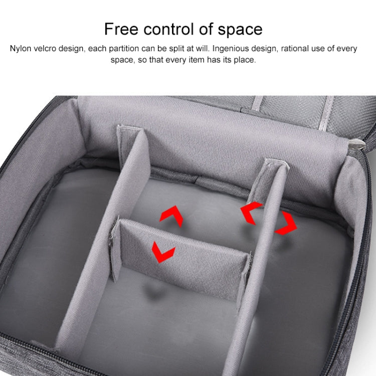Digital Cable Bag Men Portable Travel Gadgets Pouch Power Cord Charger Headset Organizer(Gray) - Storage Bags by PMC TechLife | Online Shopping South Africa | PMC TechLife