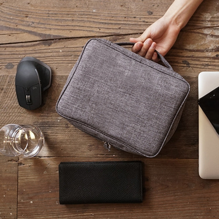 Digital Cable Bag Men Portable Travel Gadgets Pouch Power Cord Charger Headset Organizer(Gray) - Storage Bags by PMC TechLife | Online Shopping South Africa | PMC TechLife