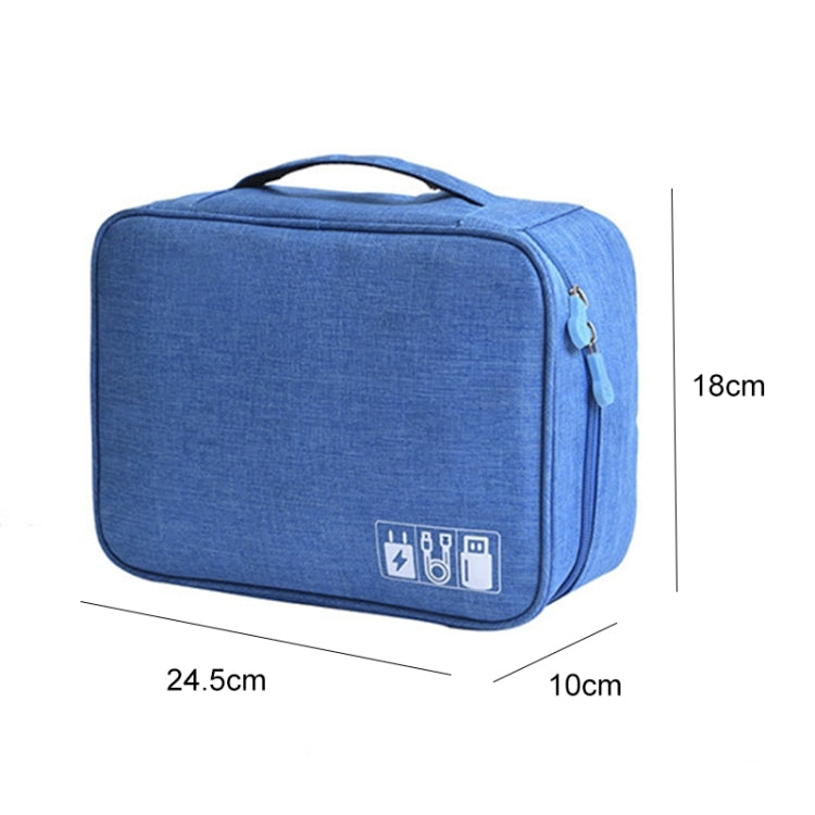 Digital Cable Bag Men Portable Travel Gadgets Pouch Power Cord Charger Headset Organizer(Sky blue) - free shipping - PMC TechLife - Order now!