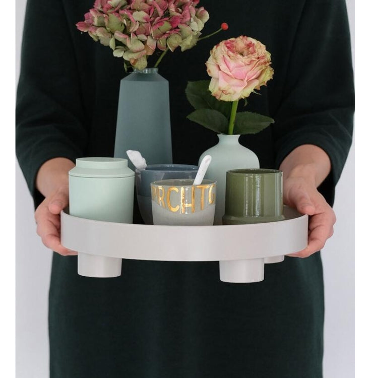 Multifunctional Storage Fruit Tray Cup Perfume Debris Desktop Decoration Plate Tray(Gray) - free shipping - PMc TechLife - Order now!