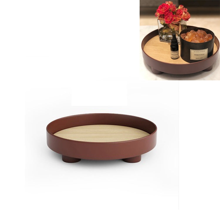 Multifunctional Storage Fruit Tray Cup Perfume Debris Desktop Decoration Plate Tray(Dark Red) - free shipping - PMc TechLife - Order now!
