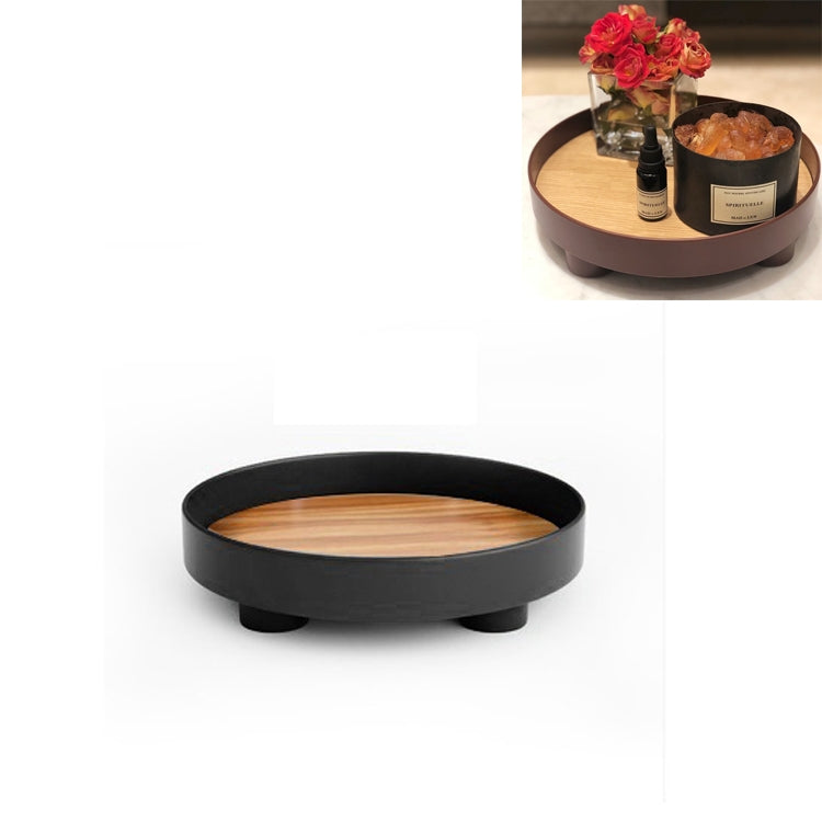 Multifunctional Storage Fruit Tray Cup Perfume Debris Desktop Decoration Plate Tray(Black) - free shipping - PMc TechLife - Order now!
