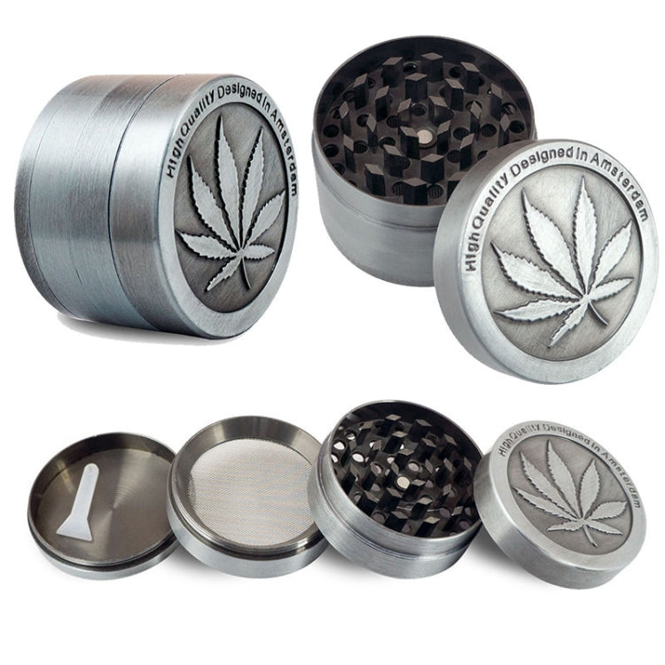 Weed Grinder Metal Stainless Steel Maple leaf Type Herbal Herb Tobacco Grinder, Size:40MM 4 laryers - Cigarette Box & Ashtrays by PMC TechLife | Online Shopping South Africa | PMC TechLife
