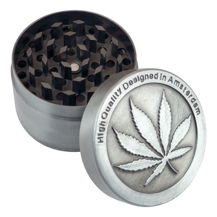 Weed Grinder Metal Stainless Steel Maple leaf Type Herbal Herb Tobacco Grinder, Size:40MM 4 laryers - Cigarette Box & Ashtrays by PMC TechLife | Online Shopping South Africa | PMC TechLife
