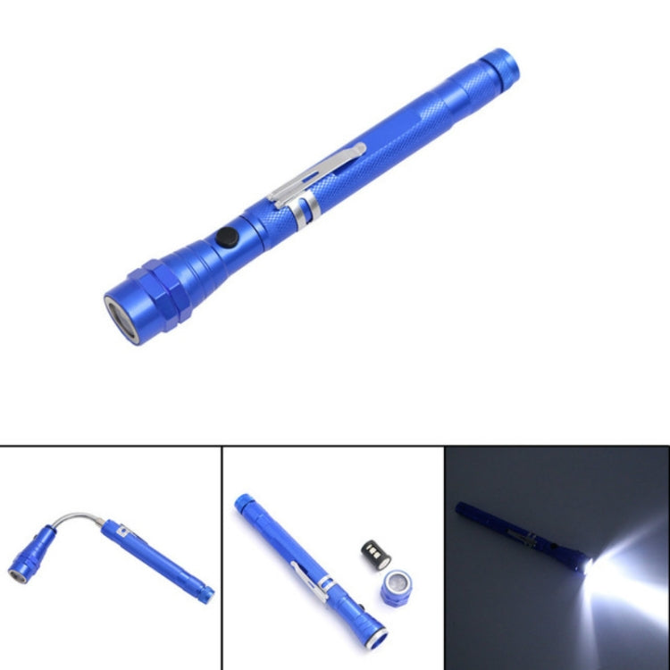 2 PCS 1W Flexible Magnet Camping Fishing Telescopic 360 Degrees Head Flashlight Outdoor Torch Magnetic Pick Up Tool Lamp(Blue) - free shipping - PMC TechLife - Order now!