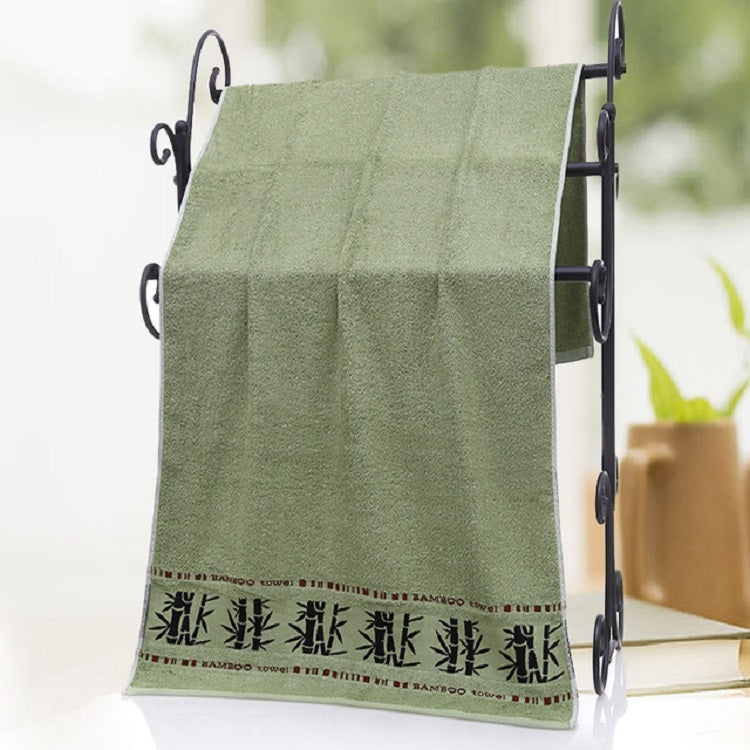 Bamboo Fiber Ink Bamboo Plain Thick Absorbent Soft Adult Bath Towel(Army Green) - Towel Sets by PMC TechLife | Online Shopping South Africa | PMC TechLife | Buy Now Pay Later Mobicred