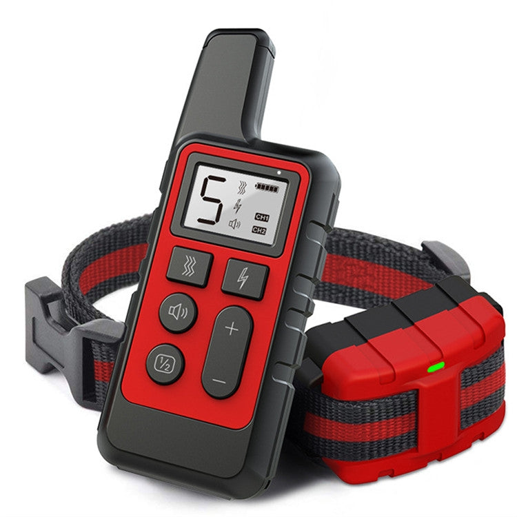 500m Dog Training Bark Stopper Remote Control Electric Shock Waterproof Electronic Collar(Red) - Training Aids by PMC TechLife | Online Shopping South Africa | PMC TechLife | Buy Now Pay Later Mobicred