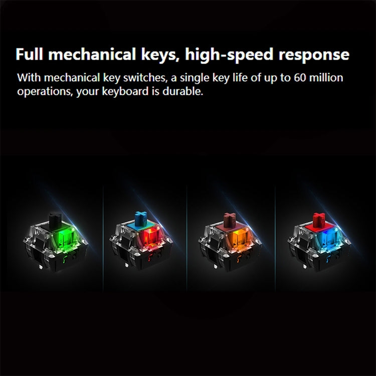 Rapoo V500 PRO Mixed Light 104 Keys Desktop Laptop Computer Game Esports Office Home Typing Wired Mechanical Keyboard(Red Shaft) - free shipping - PMC Jewellery - Order now!