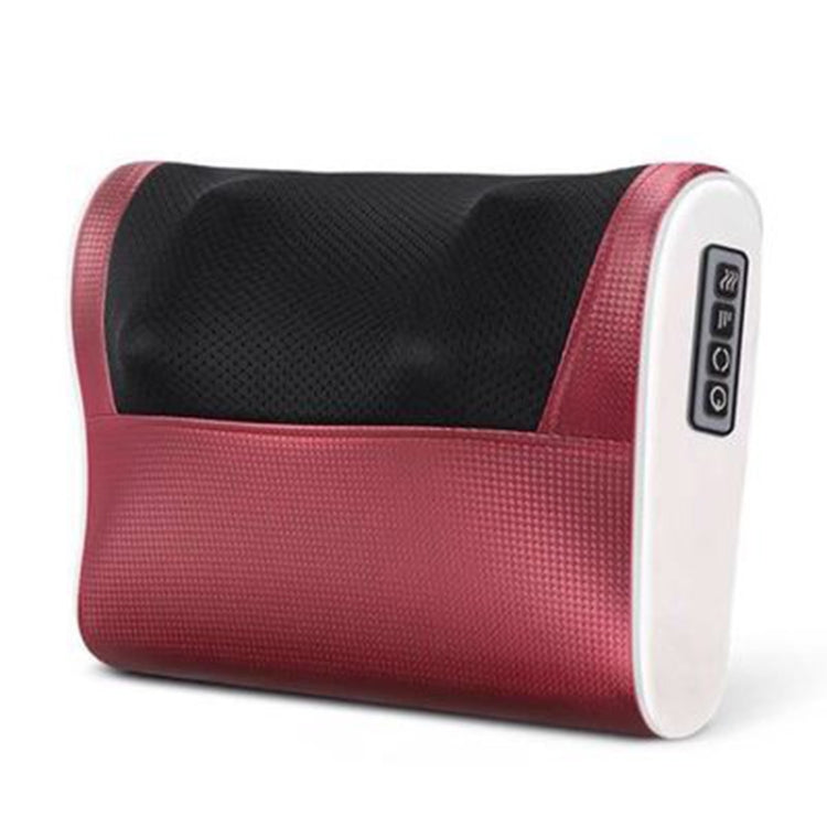 Cervical Spine Massage Pillow Neck Waist Back Multifunctional Electric Massage Cushion, Plug Type:EU Plug(Red White) - free shipping - PMC TechLife - Order now!