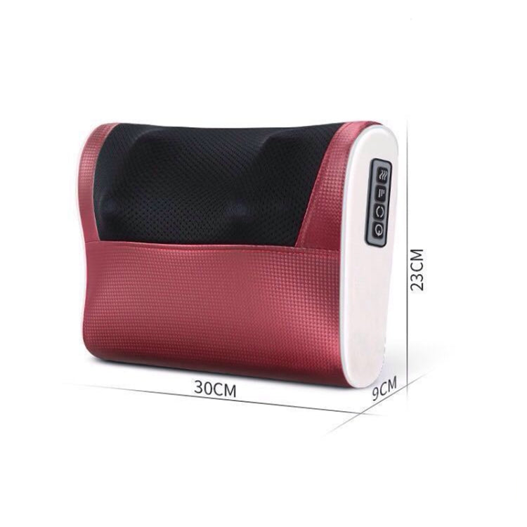 Cervical Spine Massage Pillow Neck Waist Back Multifunctional Electric Massage Cushion, Plug Type:UK Plug(Red White) - free shipping - PMC TechLife - Order now!