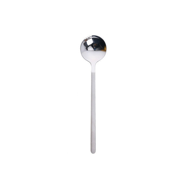 Mini Accessories Coffee Spoon Kitchen Dessertspoon Dining Round Shape Coffee  Stainless Steel Home, Size:15cm(Silver) - free shipping - PMC TechLife - Order now!