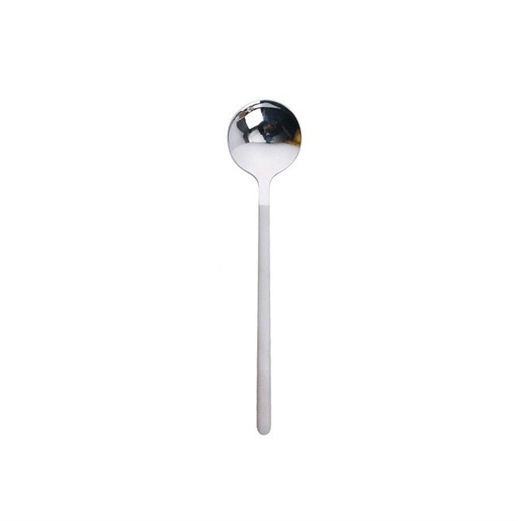 Mini Accessories Coffee Spoon Kitchen Dessertspoon Dining Round Shape Coffee  Stainless Steel Home, Size:17cm(Silver) - free shipping - PMC TechLife - Order now!