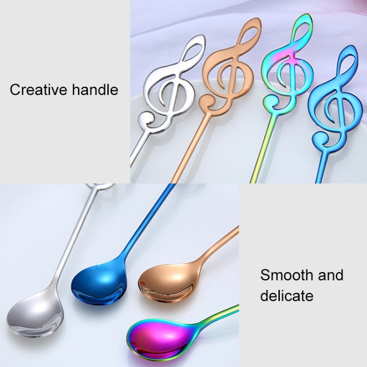 Creative Musical Note Spoon Coffee Stirring Scoop Stainless Steel Titanium Music Bar Spoon Gift Spoon(Silver) - free shipping - PMC TechLife - Order now!