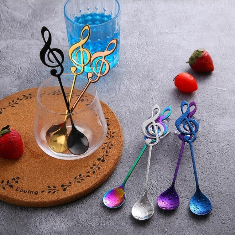Creative Musical Note Spoon Coffee Stirring Scoop Stainless Steel Titanium Music Bar Spoon Gift Spoon(Colorful) - free shipping - PMC TechLife - Order now!