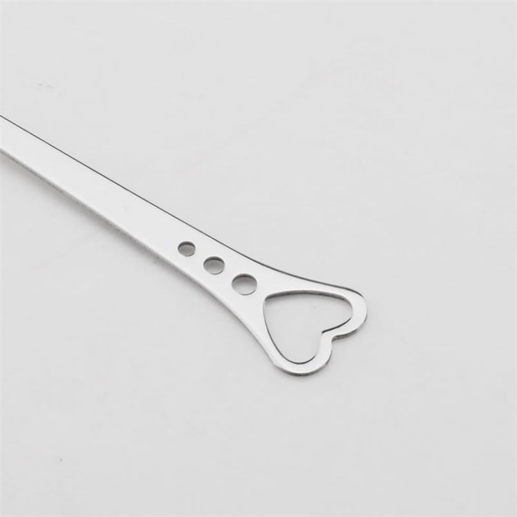 2 PCS Stainless Steel Spoon Portable Metal Coffee Teaspoon Creative Love Heart Shaped Wedding Party Gift Dinnerware, Color:Rose Gold Porous Love - free shipping - PMC TechLife - Order now!