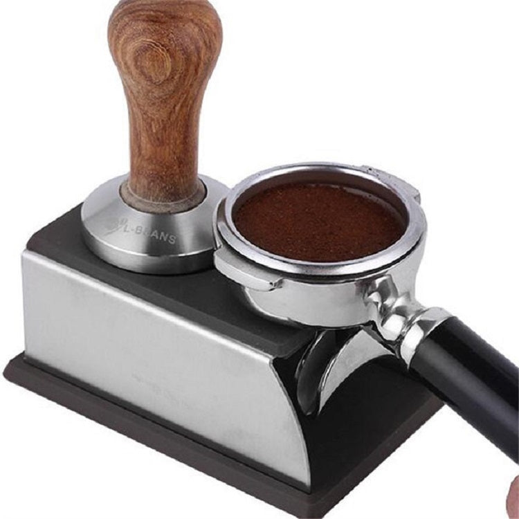 Stainless Steel Silicone Espresso Coffee Tamper Stand Barista Tool Powder Pad Hammer Pad(Brown) - free shipping - PMC TechLife - Order now!