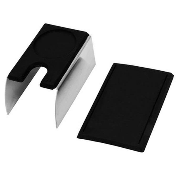 Stainless Steel Silicone Espresso Coffee Tamper Stand Barista Tool Powder Pad Hammer Pad(Brown) - free shipping - PMC TechLife - Order now!