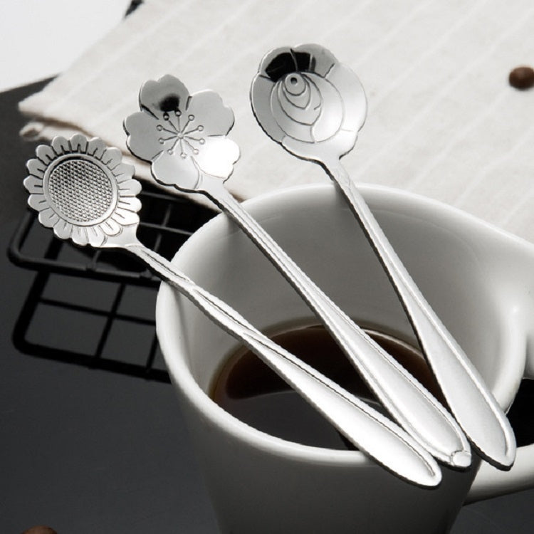 3 PCS Stainless Steel Household Creative Flower Spoon Coffee Stirring Spoon, Style:Pansy Flower Spoon - free shipping - PMC TechLife - Order now!