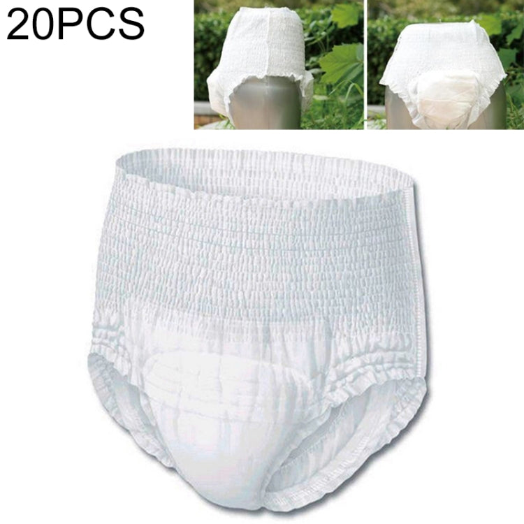 20 PCS Adult and Elderly Underpants Elastic Diapers, Size:L - free shipping - PMC TechLife - Order now!