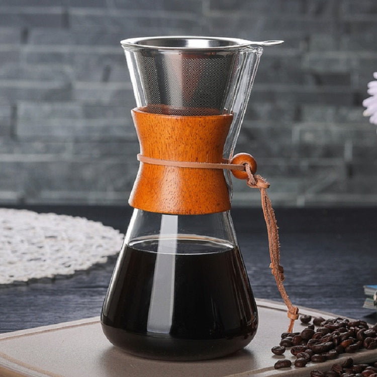 Heat Resistant Glass Coffee Pot Convenient Hand Made Pot, Specification:600ml Coffee Pot with Strainer - free shipping - PMC TechLife - Order now!