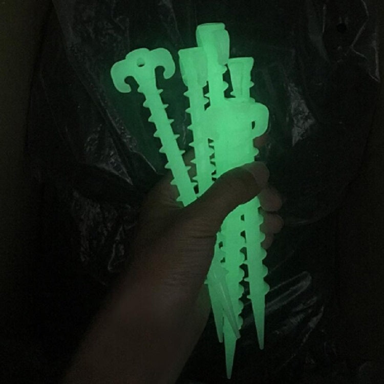10 PCS/Set Luminous Camping Canopy Tent Ground Screw Pegs Horn Nails Outdoor Climbing Tent Plastic Nails Tent Accessories - Tents & Accessories by PMC TechLife | Online Shopping South Africa | PMC TechLife