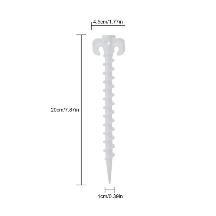 10 PCS/Set Luminous Camping Canopy Tent Ground Screw Pegs Horn Nails Outdoor Climbing Tent Plastic Nails Tent Accessories - Tents & Accessories by PMC TechLife | Online Shopping South Africa | PMC TechLife