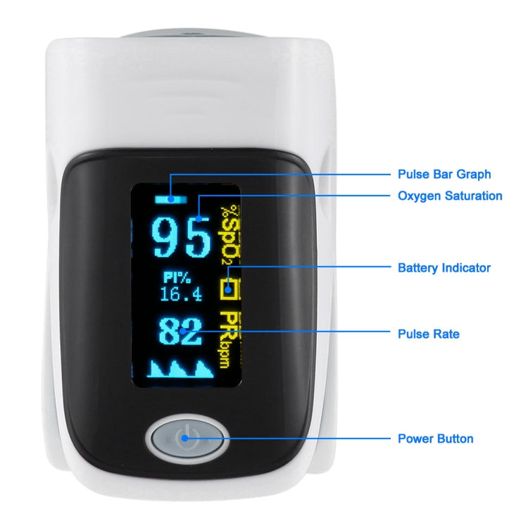 AB-80 Precision Finger Pulse Oximeter Blood Oxygen Monitor(Grey) - free shipping - PMC TechLife - Order now!