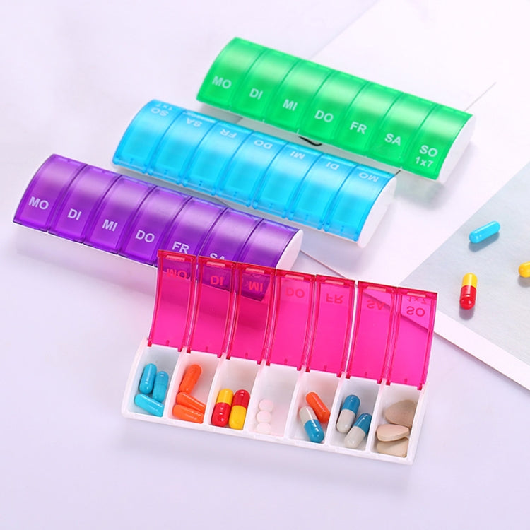 Portable Seven-part Mini Storage Pill Box(Blue) - free shipping - PMC TechLife - Order now!