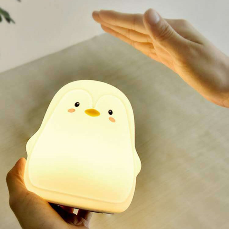 Penguin Silicone Pat Night Light Children Bedside Atmosphere Lamp(White) - Night Lights by PMC TechLife | Online Shopping South Africa | PMC TechLife