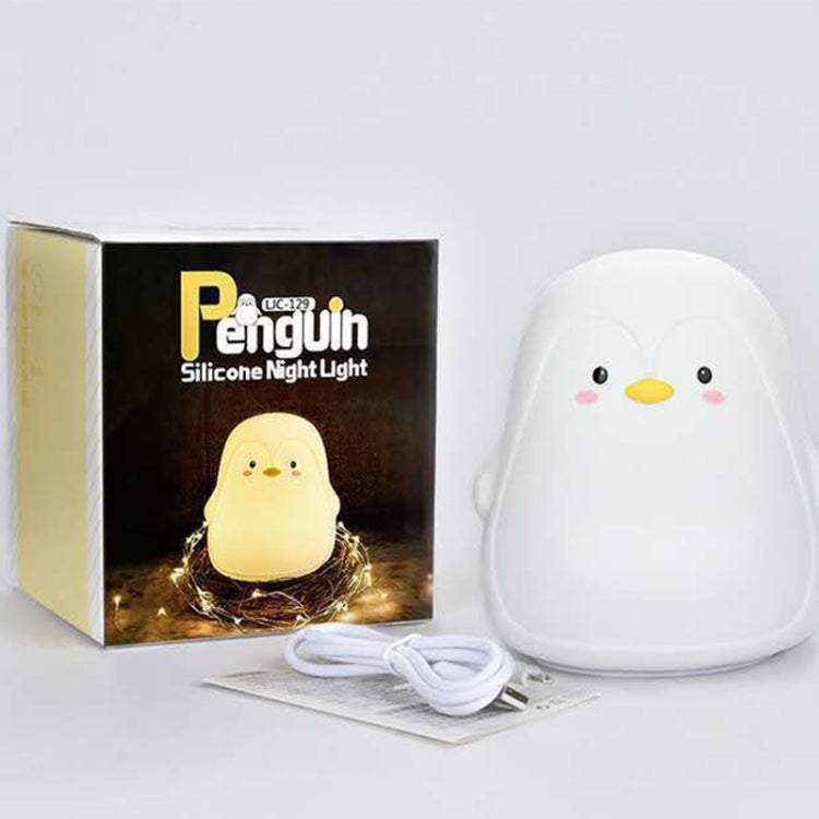 Penguin Silicone Pat Night Light Children Bedside Atmosphere Lamp(White) - Night Lights by PMC TechLife | Online Shopping South Africa | PMC TechLife