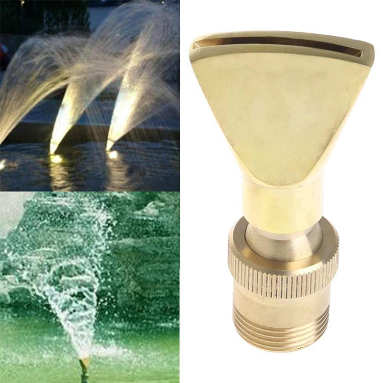 Water View Rockery Fountain All Copper Stainless Steel Adjustable Universal Fan-shaped Flat Nozzle, Size: 6 Point(Brass) - Watering & Irrigation by PMC TechLife | Online Shopping South Africa | PMC TechLife