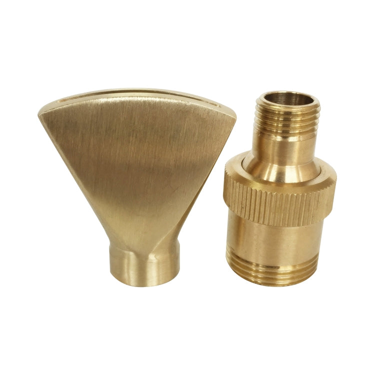 Water View Rockery Fountain All Copper Stainless Steel Adjustable Universal Fan-shaped Flat Nozzle, Size:1���(Brass) - Watering & Irrigation by PMc TechLife | Online Shopping South Africa | PMc TechLife | Buy Now Pay Later Mobicred